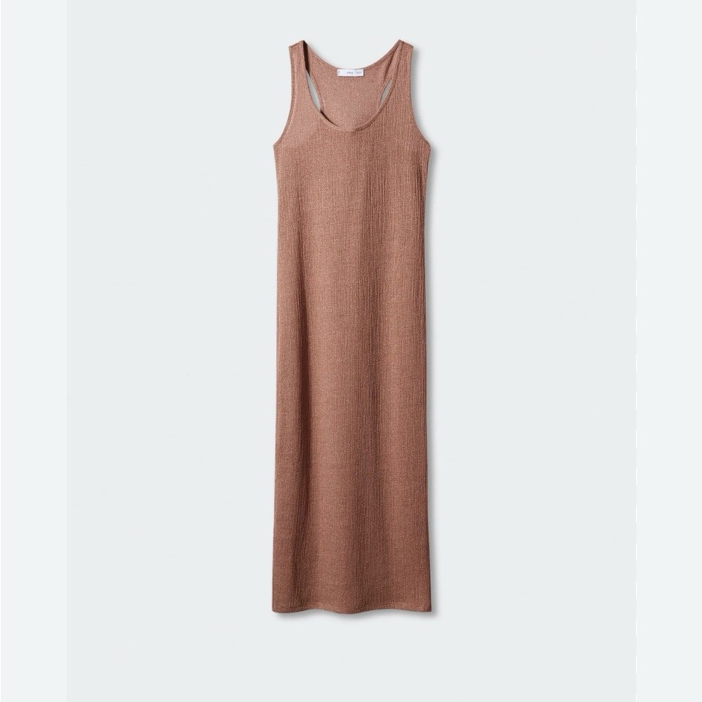 Sleeveless Knit Maxi Dress in Dusty Rose Brown
